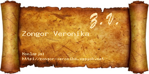 Zongor Veronika névjegykártya